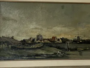 Antoon Markus - Riviergezicht met scheepshelling kopen? Bied vanaf 85!