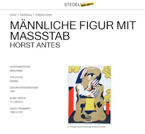 Horst Antes - Männliche Figur mit Maßstab, litho kopen? Bied vanaf 350!