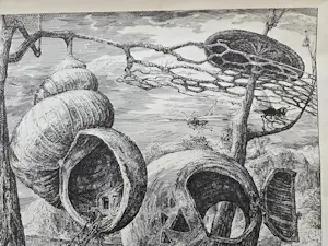 Jakop Slegt - Fantasiewereld. Drukgesigneerd. 1970. kopen? Bied vanaf 49!