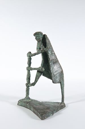 Ad M. Jenner - Brons, Man op brug kopen? Bied vanaf 150!