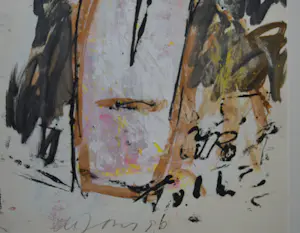 Leo de Jong - Expressionistisch figuur in gemengde techniek. kopen? Bied vanaf 75!