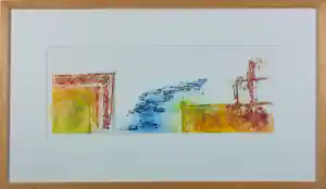 Olivier Beijn - Ets, Haven I - Ingelijst verkauft für € 50!