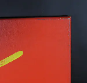 Hugo van Valkenburg - Acryl op doek, Het grijs van kleur (oranje) (Groot) kopen? Bied vanaf 1!