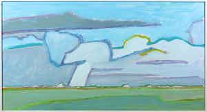 Paul Overhaus - Olieverf op board, Landschap - Ingelijst verkocht voor € 70!