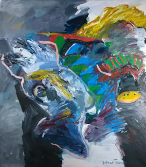 Robert Terwindt - Olieverf op doek, Masker II - Ingelijst (Groot) kopen? Bied vanaf 750!