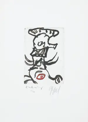 Pierre Alechinsky - & Karel Appel - Ets en aquatint, uit het portfolio 'Suite à Deux' kaufen? Bieten Sie von 300!