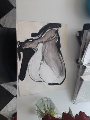 Diane Bogaerts - Naakte vrouw/erotiek. Gouache op papier/zonder lijst/gesigneerd kopen? Bied vanaf 90!