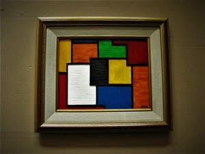 Pjotr van Oorschot - Geometrische Hout en Acrylverf Collage "Hommage a de Stijl" gesigneerd kopen? Bied vanaf 10!