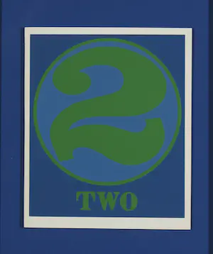 Robert Indiana - Zeefdruk, Two (uit 'Numbers') - Ingelijst kopen? Bied vanaf 1!