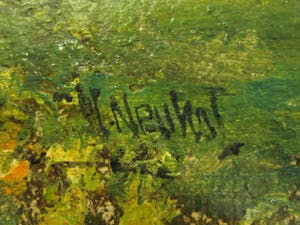 Walter Neuhof - Omstreeks 1940 - Romantisch olieverf "Maastricht de pater VinckToren" gesigneerd kopen? Bied vanaf 10!