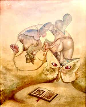 Johannes Garst - Surrealistisch naakt verkocht voor € 125!