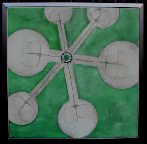 Yves Velter - Ingelijste gemengde techniek: Het kwetsbaarheid principe - 1996(groot werk!) kopen? Bied vanaf 795!