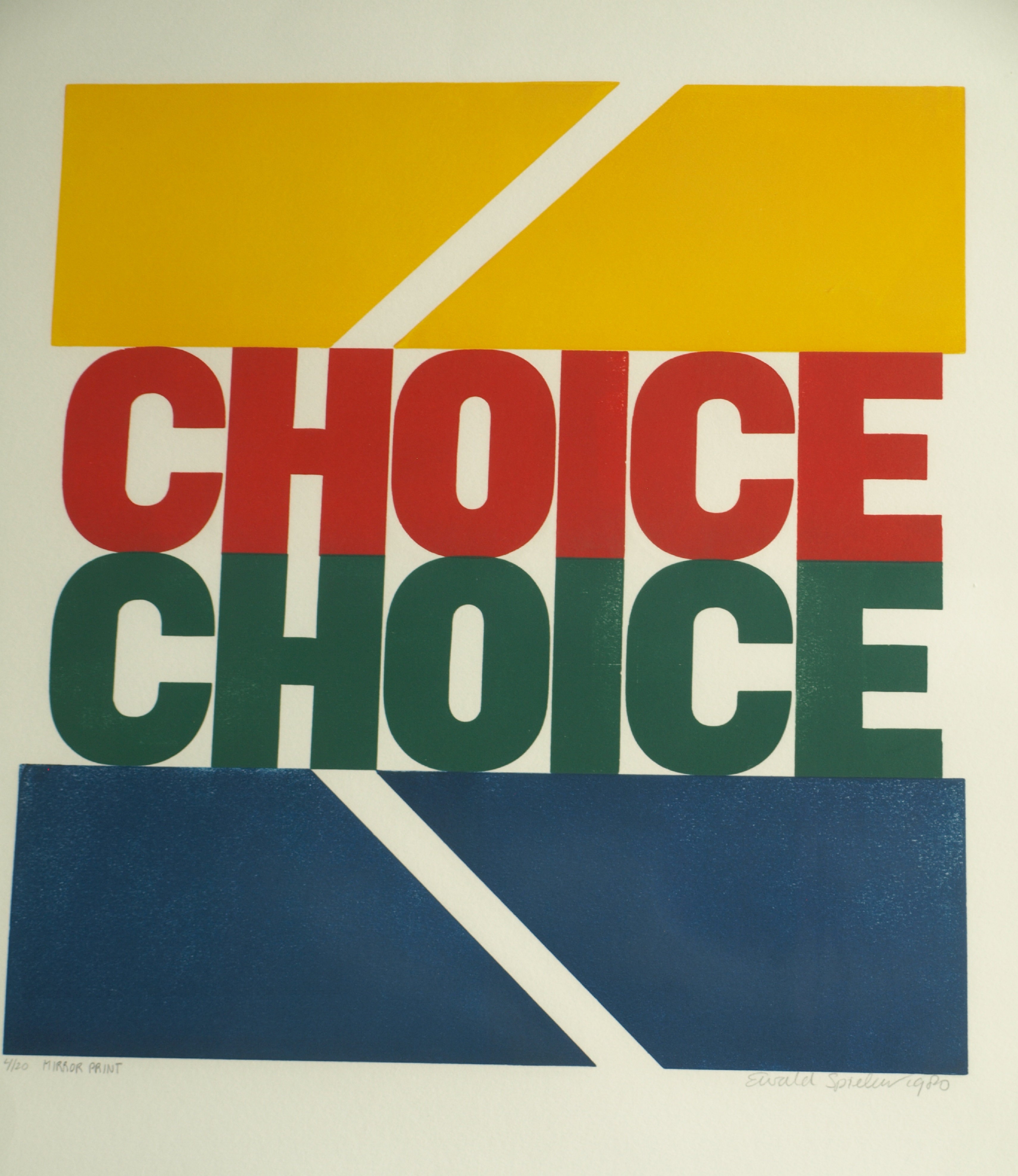 Ewald Spieker - Zeefdruk , Mirror Print “Choice” – gesigneerd & ingelijst - 1980 kopen? Bied vanaf 1!