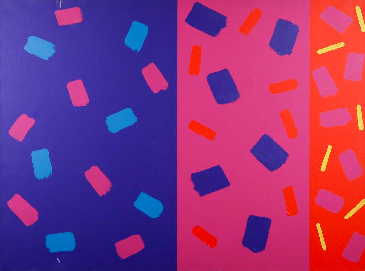 Hugo van Valkenburg - Acryl op doek, Spetters III (Groot) verkocht voor € 1!