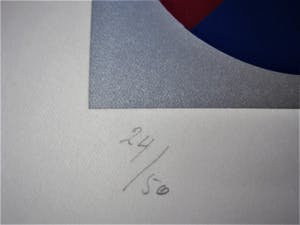 Rob Schotman - Fraai jaren 60 PoP Art Litho - variaties op een cirkel - gesigneerd oplage 50 ex kopen? Bied vanaf 28!