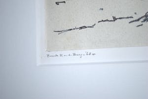Ruurd van den Berg - Winterlandschap 1968 - grote tekening kopen? Bied vanaf 30!