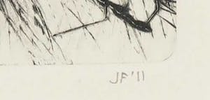 Jo Foulon - Droge naald ets, Zonder titel kopen? Bied vanaf 1!