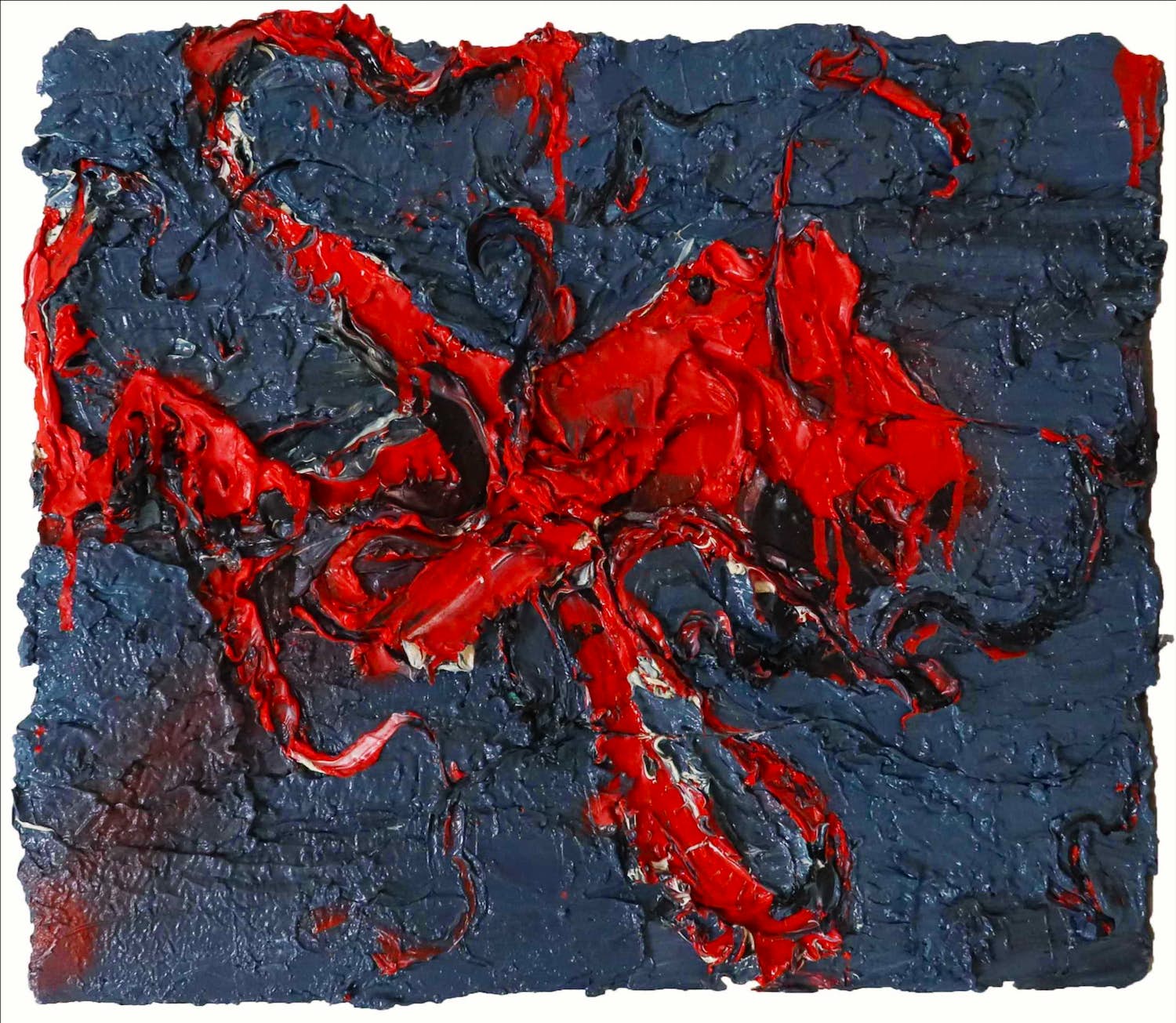 Simon Schrikker - Olieverf op doek, Octopussy verkocht voor € 400!