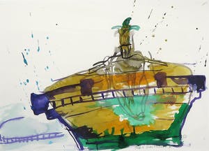 Andre Martens - Aquarel, Zonder titel - Ingelijst kopen? Bied vanaf 1!