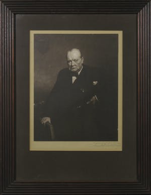 Frank Owen Salisbury - Foto (voorstudie voor geschilderd portret) van Winston Churchill - Ingelijst kopen? Bied vanaf 100!