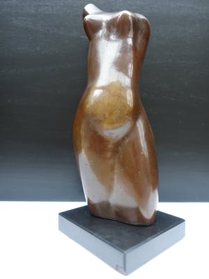 Brons (Onbekend) - Vrouwentorso in brons, mooi zwaar beeld. kopen? Bied vanaf 190!