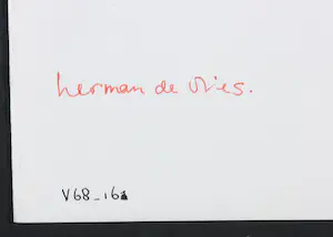 herman de vries - Zeldzame portfolio met 6 tekeningen en geschreven blad, DE LIJNEN v68-161 kopen? Bied vanaf 1000!