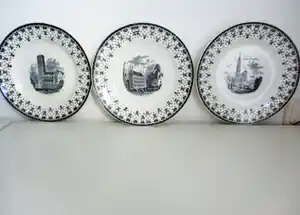 Villeroy en Boch - 3 borden Boch Freres - La Louviere verkocht voor € 50!