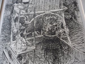 Piet Hein Zijl - Ets. Titel, "Interieur". kopen? Bied vanaf 20!