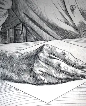 Engelien Reitsma-Valenca - kopergravure - oplage 10 (épreuve): Albert Schweitzer kopen? Bied vanaf 80!