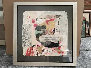 Miriam Slaats - Zeefdruk - Alle kennis komt voort uit onze zintuigen - Ingelijst kopen? Bied vanaf 65!