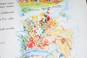 Johan Dijkstra - zeer zeldzame promotieprent 'het Groninger landschap'- kleurenlitho kopen? Bied vanaf 125!