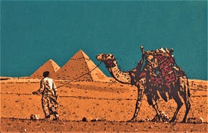 Simon Koene - Figuur met kameel bij Gizeh (Egypte) kopen? Bied vanaf 25!