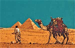 Simon Koene - Figuur met kameel bij Gizeh (Egypte) verkocht voor € 25!