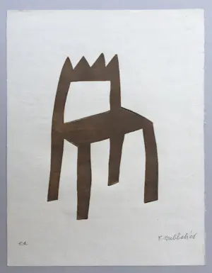Klaas Gubbels - houtdruk 'Koningsstoel ’ - 2006 - oplage HC kopen? Bied vanaf 350!