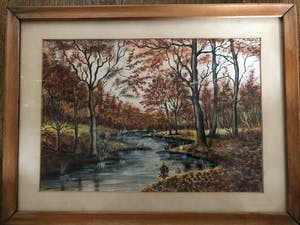 Niet of onleesbaar gesigneerd - Beek in het bos kopen? Bied vanaf 1!