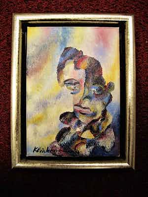 Henk Klinkhamer - Non-Conformist - Fraai Expressionistisch portret "Zigeuner" gesigneerd verkocht voor € 1!