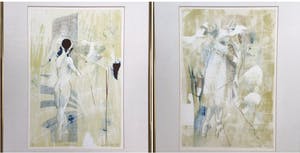 Hans Vanhorck - 2 zeefdrukken, Rencontre en Seduction, hand gesigneerd en ingelijst kopen? Bied vanaf 1!