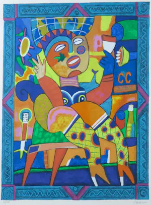 Clemens Briels - Zeefdruk, Club Tropicana - Ingelijst (Groot formaat) kopen? Bied vanaf 100!