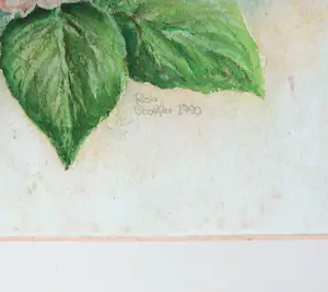 Rob Stoffer - Krijt en gouache op papier, Bloemstilleven kopen? Bied vanaf 1!