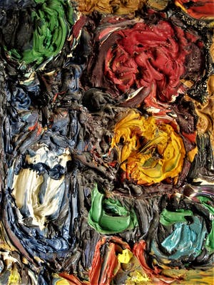 Jan Battermann - Krachtig Pasteus Abstract OLIEVERF 1957- Museum Fodor expositie- gesigneerd kopen? Bied vanaf 30!