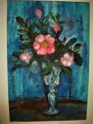 Niet of onleesbaar gesigneerd - Interessant jaren 50 Russisch expressionistisch Aquarel kopen? Bied vanaf 1!
