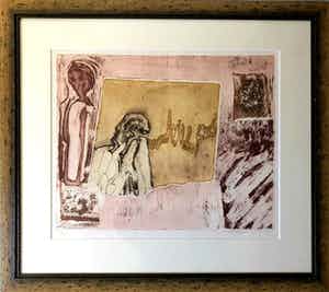 Jan Montyn - De Nieuwe Mens 2 - Ets, Prachtig Ingelijst verkocht voor € 135!