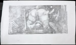 Paul van Dongen - Houtskooltekening, Zonder titel (Zeer groot) kopen? Bied vanaf 1!
