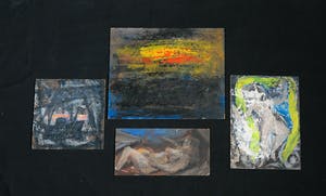 Martin Reisberg - Lot van vier werken, acryl op board kopen? Bied vanaf 1!