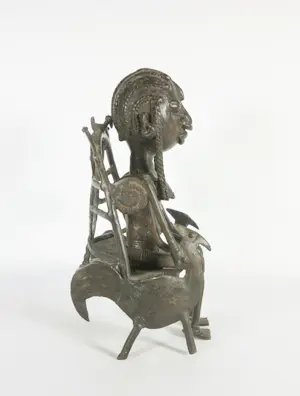 Ashanti - Bronzen beeld, Koningin op troon kopen? Bied vanaf 80!