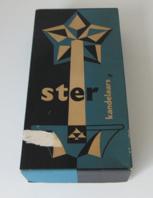 Floris Meydam - Twee ster kandelaren in originele doos ca. 1960 - Royal Leerdam kopen? Bied vanaf 23!