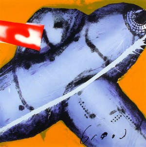 Herman Brood - Kleurenzeefdruk JUMBO Handgesigneerd. kopen? Bied vanaf 1!