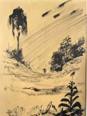 Melle Oldeboerrigter - Surrealistisch landschap kopen? Bied vanaf 75!