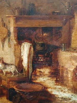 Niet of onleesbaar gesigneerd - Vrouw aan wieg. kopen? Bied vanaf 1!