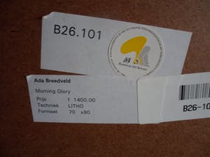 Ada Breedveld - Zeefdruk, Titel, "Morning Glory". kopen? Bied vanaf 75!